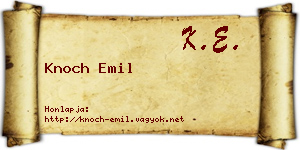 Knoch Emil névjegykártya