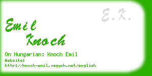 emil knoch business card